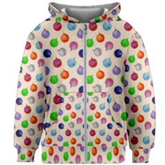 Christmas Balls Kids  Zipper Hoodie Without Drawstring by SychEva