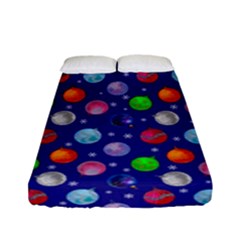 Christmas Balls Fitted Sheet (full/ Double Size) by SychEva