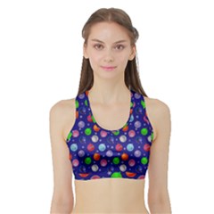 Christmas Balls Sports Bra With Border by SychEva