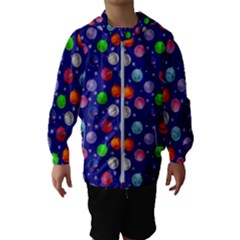 Christmas Balls Kids  Hooded Windbreaker by SychEva