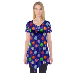 Christmas Balls Short Sleeve Tunic  by SychEva