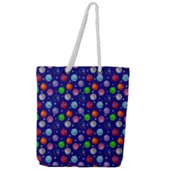 Christmas Balls Full Print Rope Handle Tote (large) by SychEva