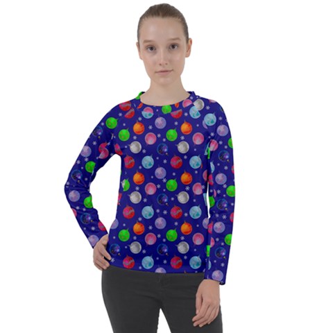 Christmas Balls Women s Long Sleeve Raglan Tee by SychEva