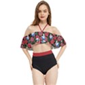 Alice in wonderland flower Halter Flowy Bikini Set  View1