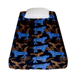 Blue Tigers Fitted Sheet (single Size) by SychEva