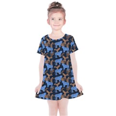 Blue Tigers Kids  Simple Cotton Dress by SychEva