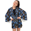 Blue Tigers Long Sleeve Kimono View1