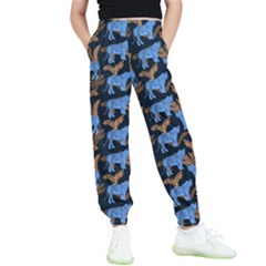 Blue Tigers Kids  Elastic Waist Pants by SychEva