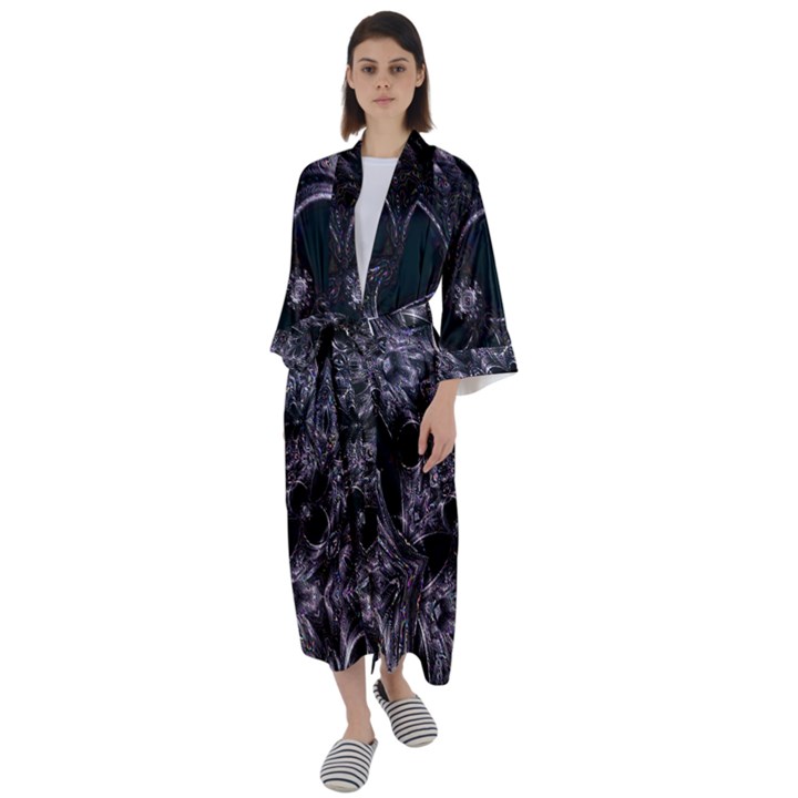 Scalpels Maxi Satin Kimono