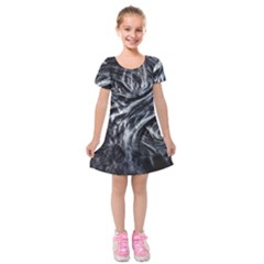 Giger Love Letter Kids  Short Sleeve Velvet Dress by MRNStudios