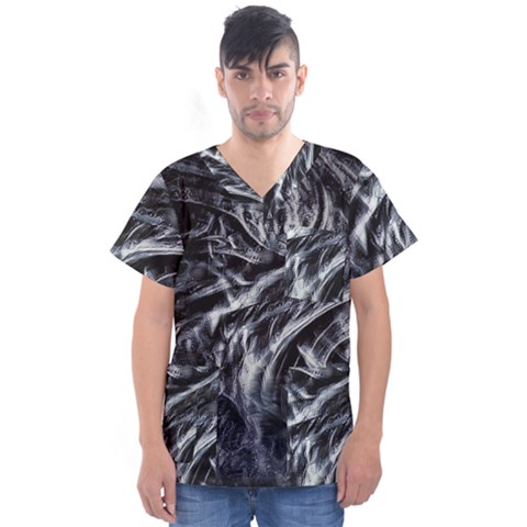 Giger Love Letter Men s V-neck Scrub Top by MRNStudios