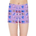 Pink 50s Pattern Kids  Sports Shorts View1