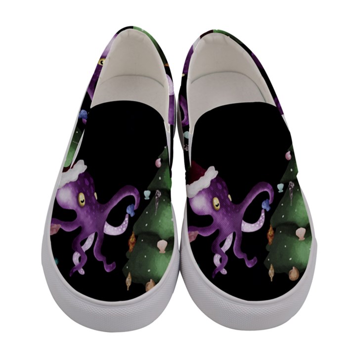 Octopus Black Women s Canvas Slip Ons