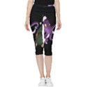 Octopus Black Inside Out Lightweight Velour Capri Leggings  View1