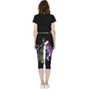 Octopus Black Inside Out Lightweight Velour Capri Leggings  View2