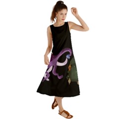 Octopus Black Summer Maxi Dress by Blueketchupshop