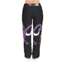 Octopus Black Women velvet Drawstring Pants View2