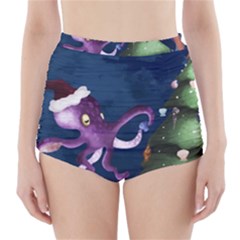 Octopus Color High-waisted Bikini Bottoms by Blueketchupshop