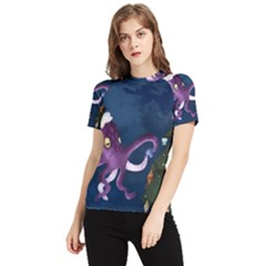 Octopus Color Women s Short Sleeve Rash Guard