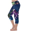 Octopus Color Lightweight Velour Capri Yoga Leggings View2