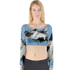 U Boji Long Sleeve Crop Top by Blueketchupshop