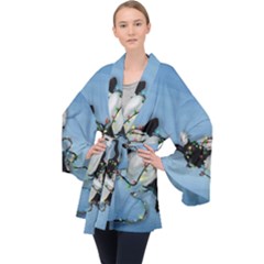 U Boji Long Sleeve Velvet Kimono 