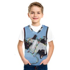 Christmas Cat Kids  Basketball Tank Top