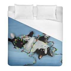 Christmas Cat Duvet Cover (full/ Double Size) by Blueketchupshop