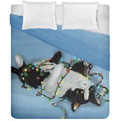 Christmas Cat Duvet Cover Double Side (california King Size)