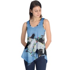 Christmas Cat Sleeveless Tunic by Blueketchupshop