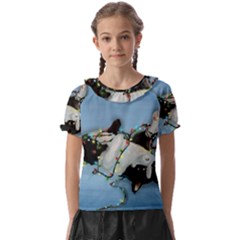 U Boji Kids  Frill Chiffon Blouse