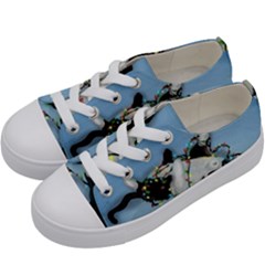 Christmas Cat Kids  Low Top Canvas Sneakers