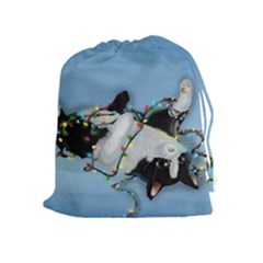 Christmas Cat Drawstring Pouch (xl)