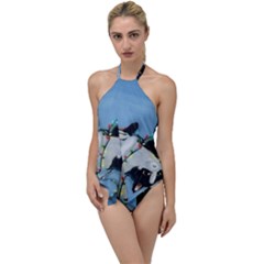 Christmas Cat Go With The Flow One Piece Swimsuit by Blueketchupshop