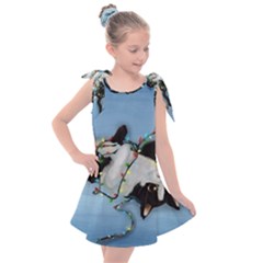 Christmas Cat Kids  Tie Up Tunic Dress