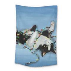 Christmas Cat Small Tapestry