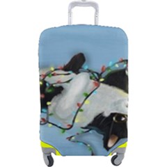 Christmas Cat Luggage Cover (large)