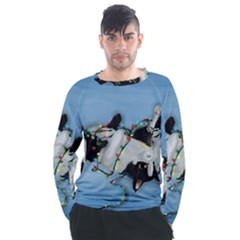 Christmas Cat Men s Long Sleeve Raglan Tee