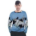 Christmas Cat Men s Long Sleeve Raglan Tee View1