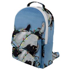 Christmas Cat Flap Pocket Backpack (small)