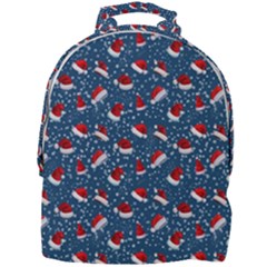 Blue Christmas Hats Mini Full Print Backpack by SychEva