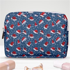 Blue Christmas Hats Make Up Pouch (medium) by SychEva