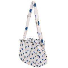 Blue Christmas Hats Rope Handles Shoulder Strap Bag by SychEva