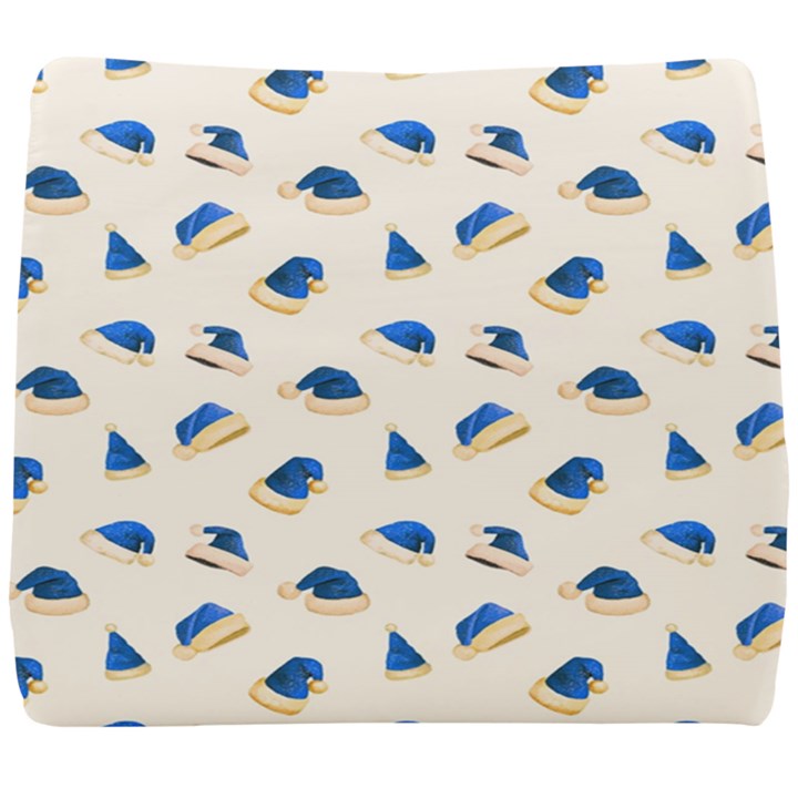 Blue Christmas Hats Seat Cushion