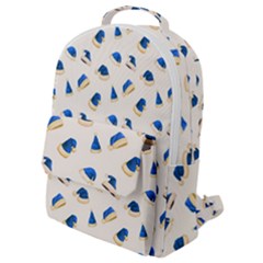 Blue Christmas Hats Flap Pocket Backpack (small) by SychEva