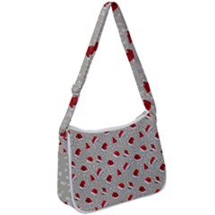 Santa Hat Zip Up Shoulder Bag by SychEva