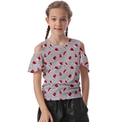 Santa Hat Kids  Butterfly Cutout Tee by SychEva