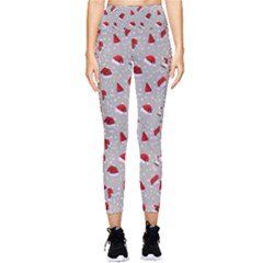 Santa Hat Pocket Leggings  by SychEva