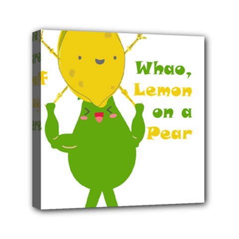 Lemon Over Pear Mini Canvas 6  X 6  (stretched) by LemonPear