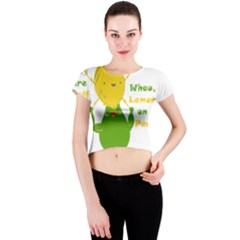 Lemon Over Pear Crew Neck Crop Top by LemonPear